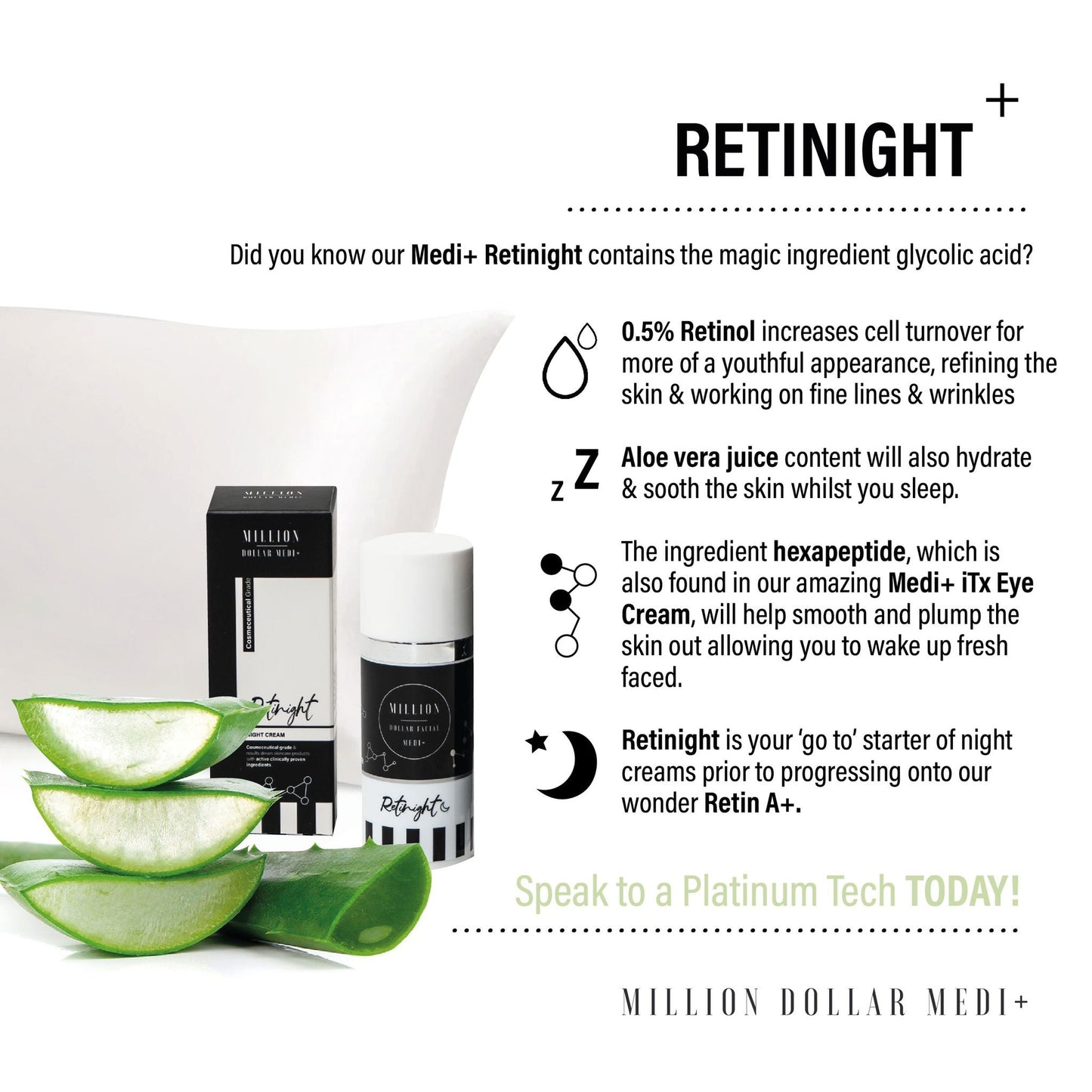 Medi+ Retinight | 0.05% Night time Retinol Cream