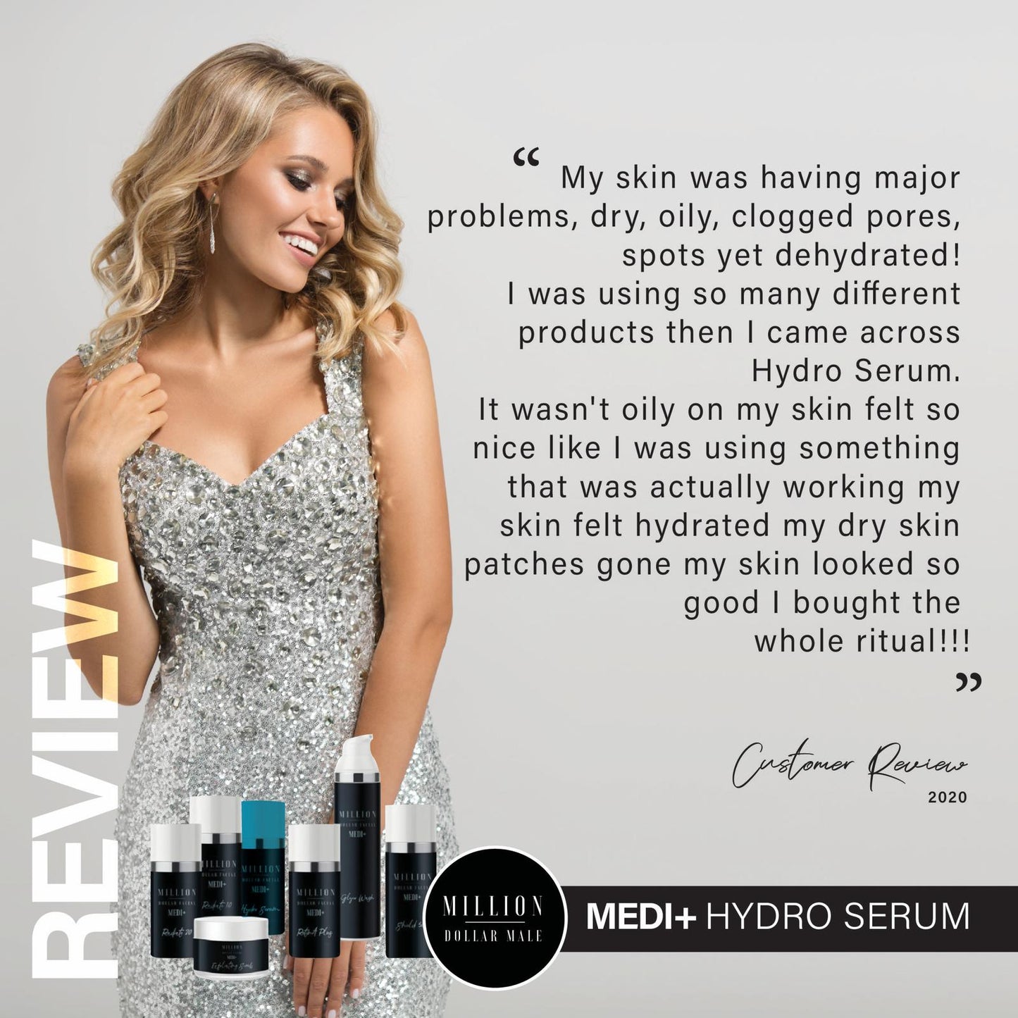 Medi+ Hydro Serum | Lightweight, hydrating serum for all skin types, ideal for oily skin