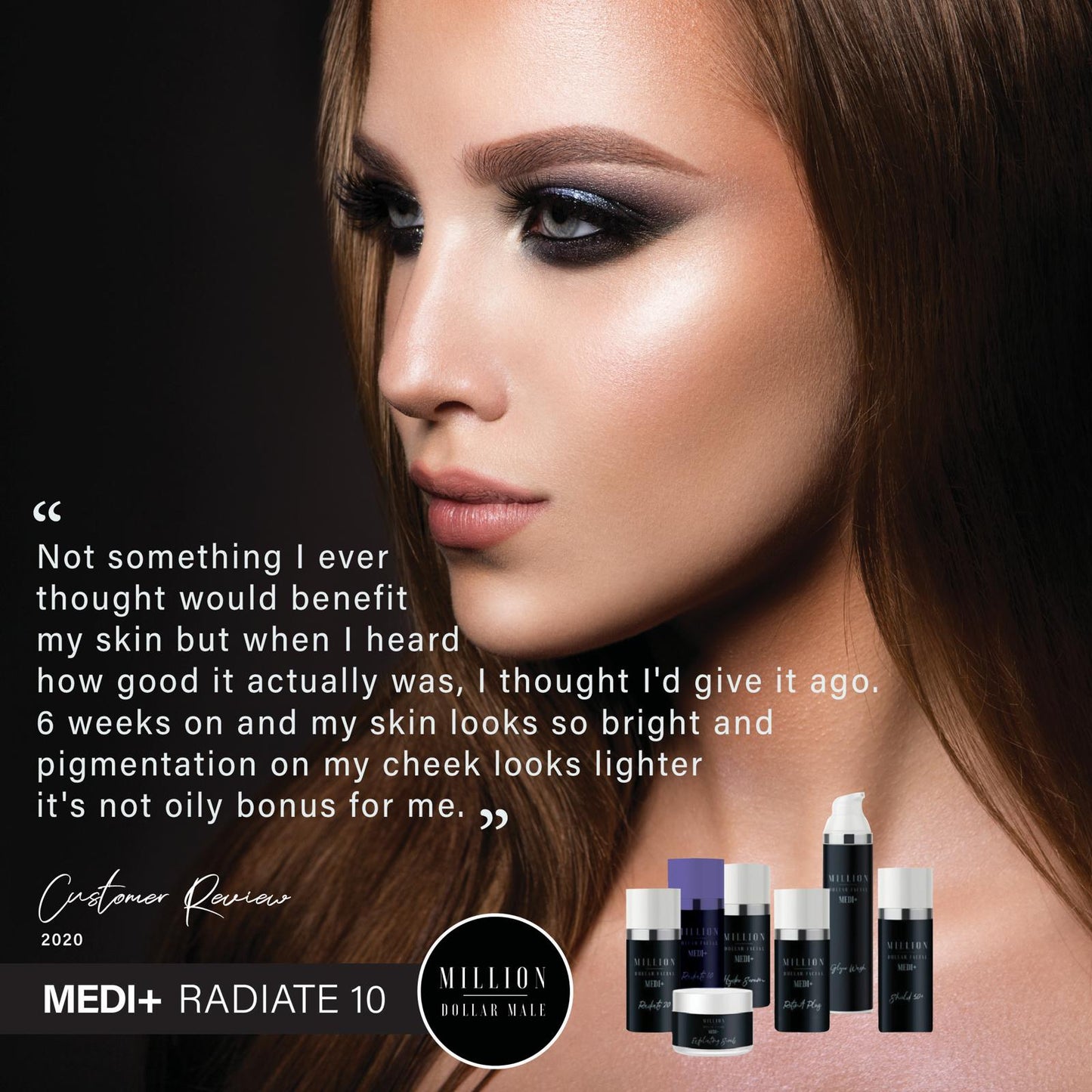 Medi+ Radiate | Anti-ageing, skin-brightening, collagen-producing serum